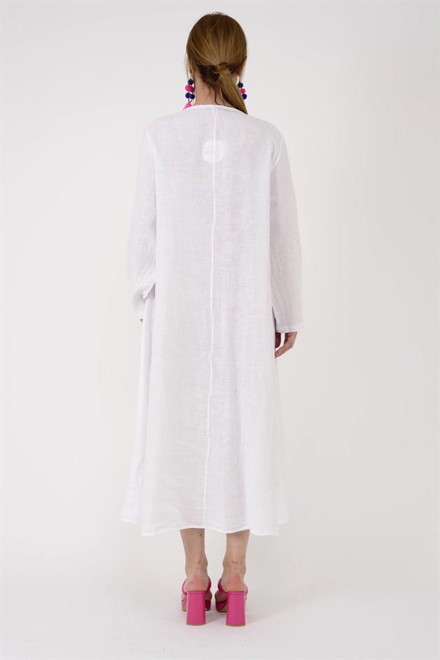 102181 LADİ KETEN ELBİSE