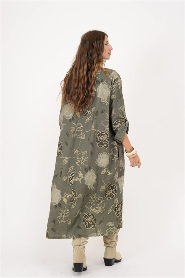 10584 LOVA SİM DETAYLI ELBİSE