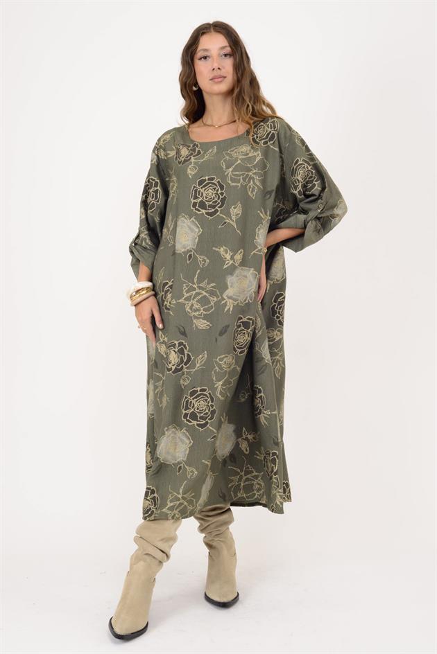 10584 LOVA SİM DETAYLI ELBİSE