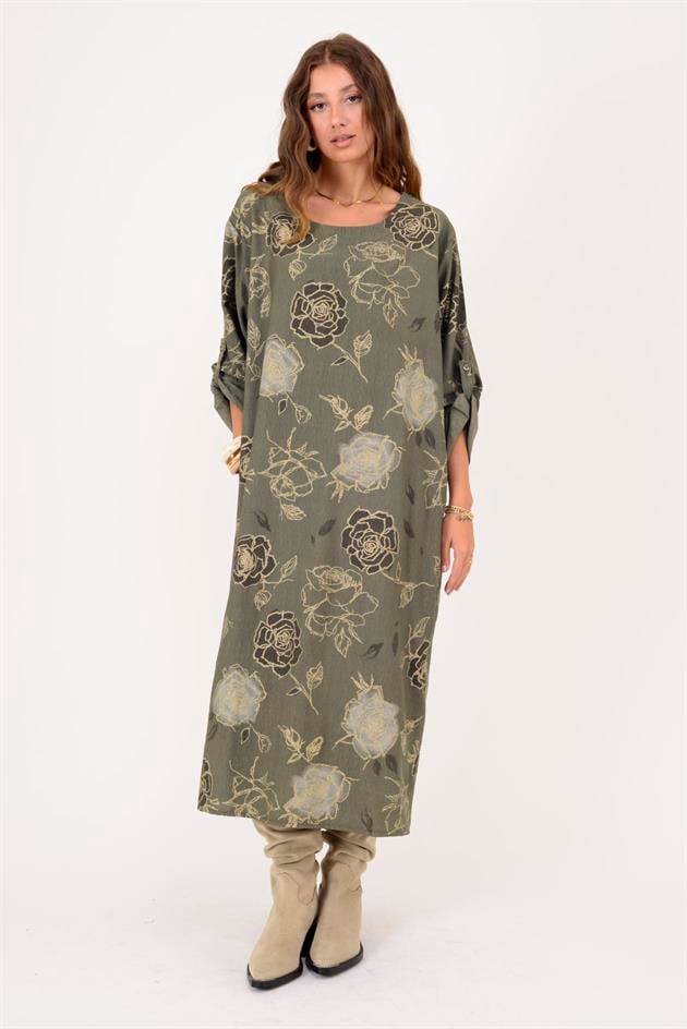 10584 LOVA SİM DETAYLI ELBİSE