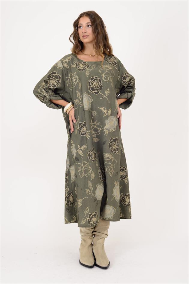 10584 LOVA SİM DETAYLI ELBİSE