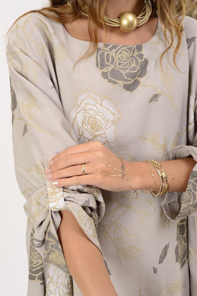 10584 LOVA SİM DETAYLI ELBİSE