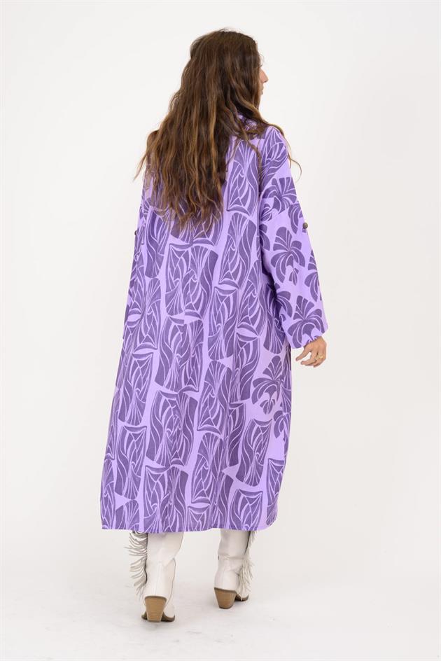 10858 LOVA PAYET DETAYLI ELBİSE