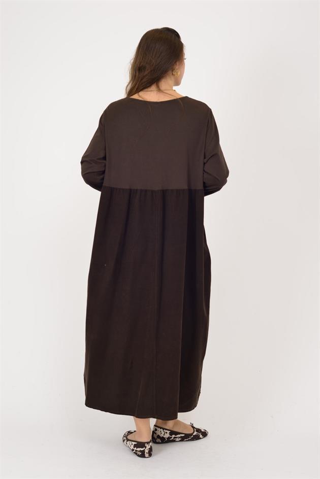 11081 LOVA FİSTO DETAYLI ELBİSE