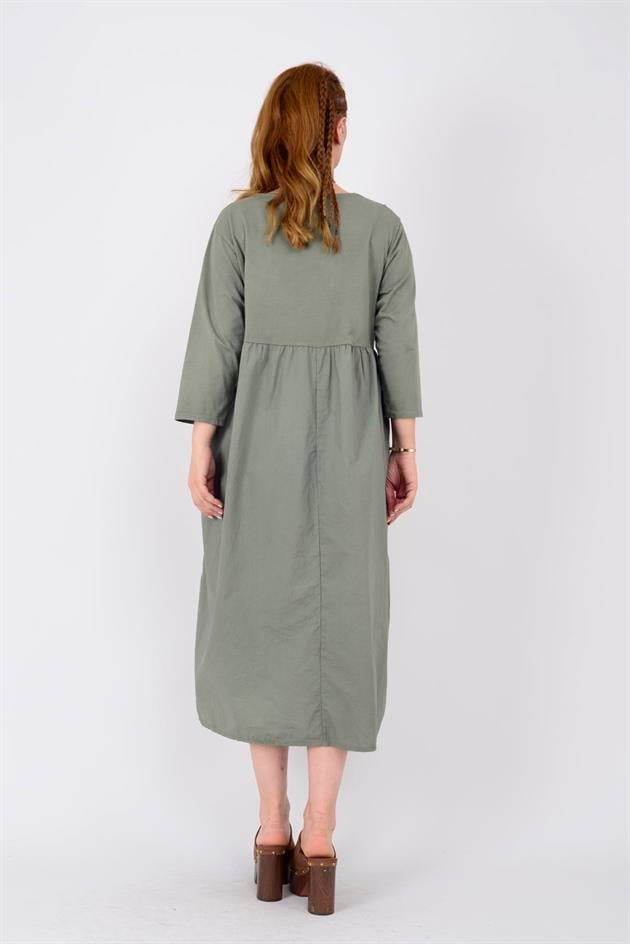 11081 LOVA FİSTO DETAYLI ELBİSE