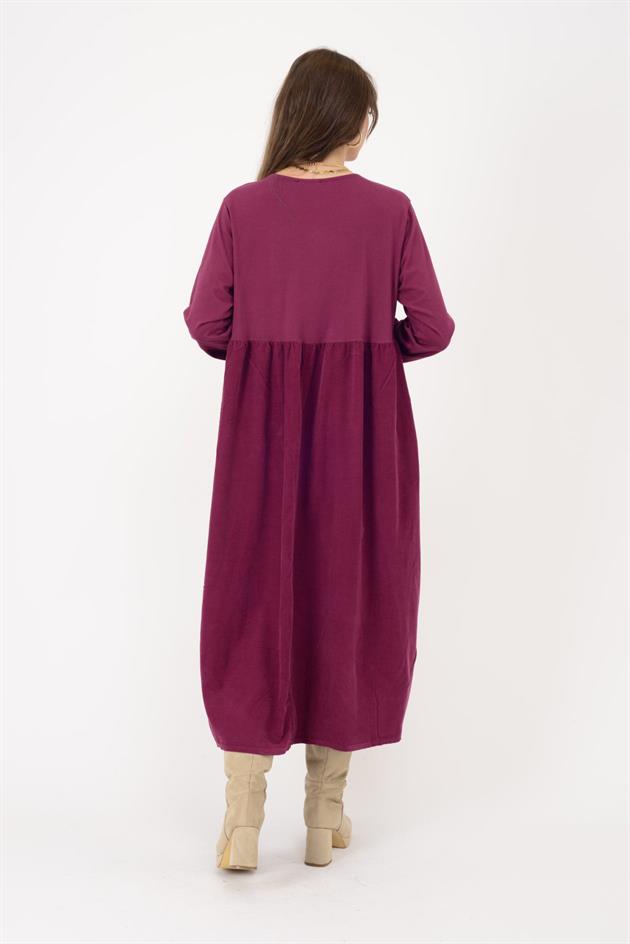 11081 LOVA FİSTO DETAYLI ELBİSE