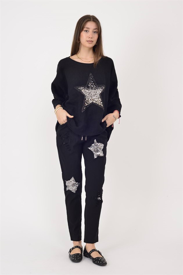 11230 STAR PAYET DETAYLI BLUZ