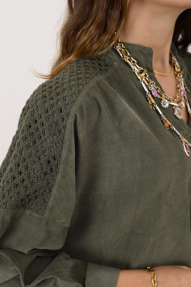 11383 LOVA ÇİÇEK KABARTMALI FİSTO DETAYLI FİTİLLİ ELBİSE