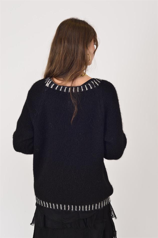 11591 KAYIK YAKA YÜNLÜ TRİKO KAZAK