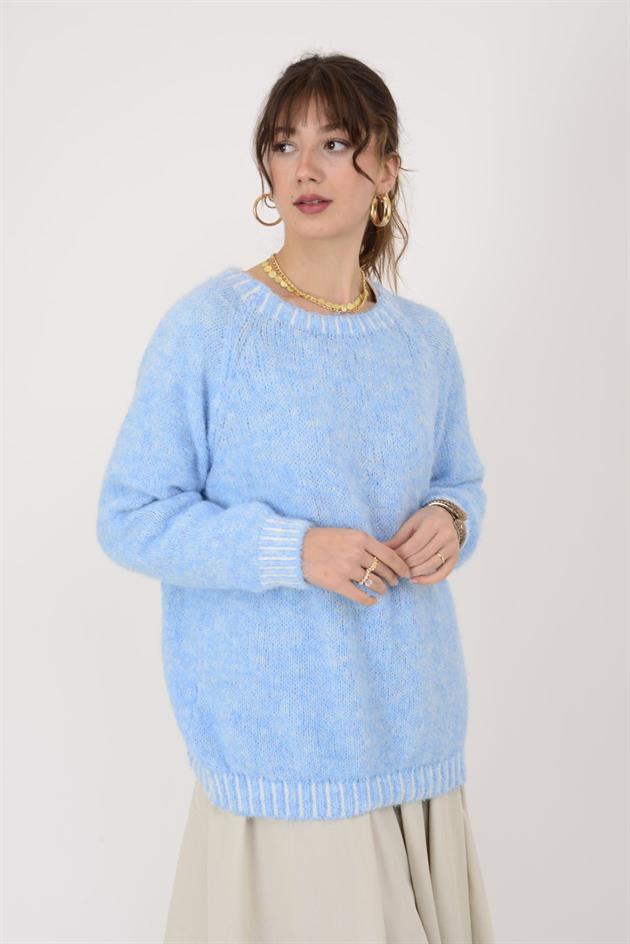 11591 KAYIK YAKA YÜNLÜ TRİKO KAZAK