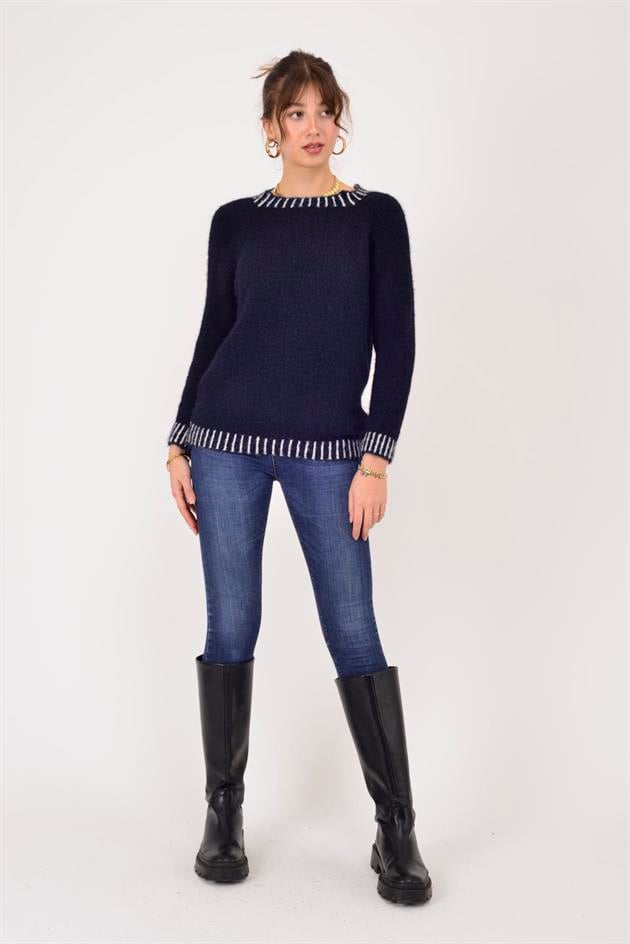 11591 KAYIK YAKA YÜNLÜ TRİKO KAZAK