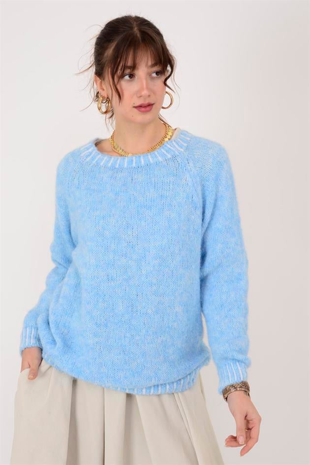 11591 KAYIK YAKA YÜNLÜ TRİKO KAZAK