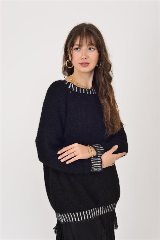 11591 KAYIK YAKA YÜNLÜ TRİKO KAZAK