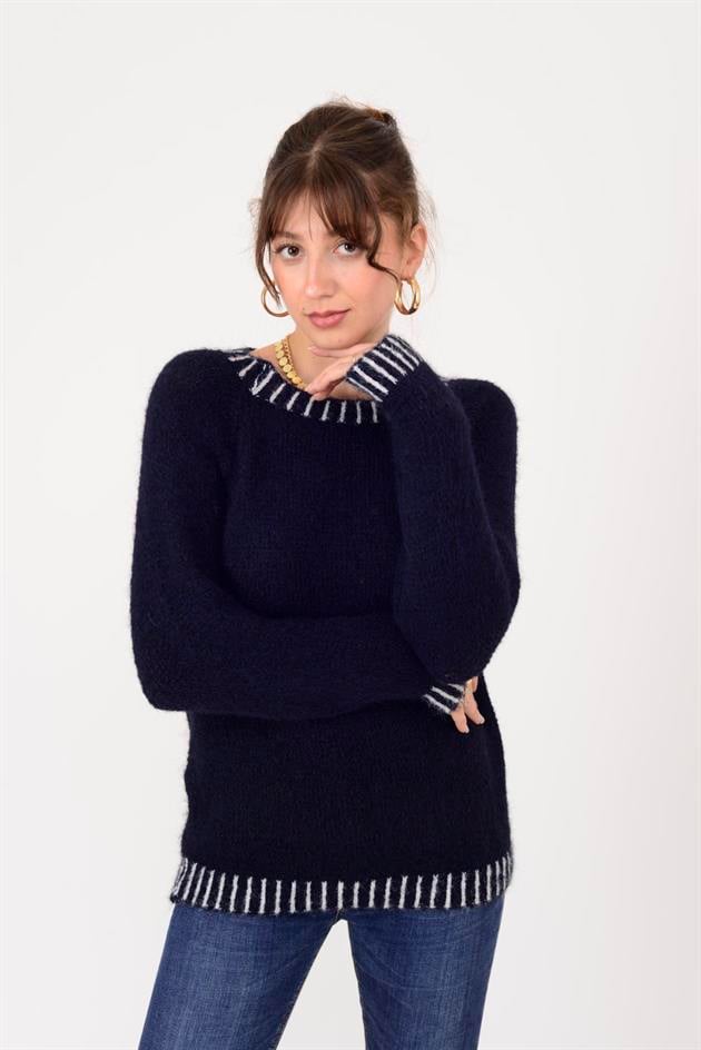 11591 KAYIK YAKA YÜNLÜ TRİKO KAZAK