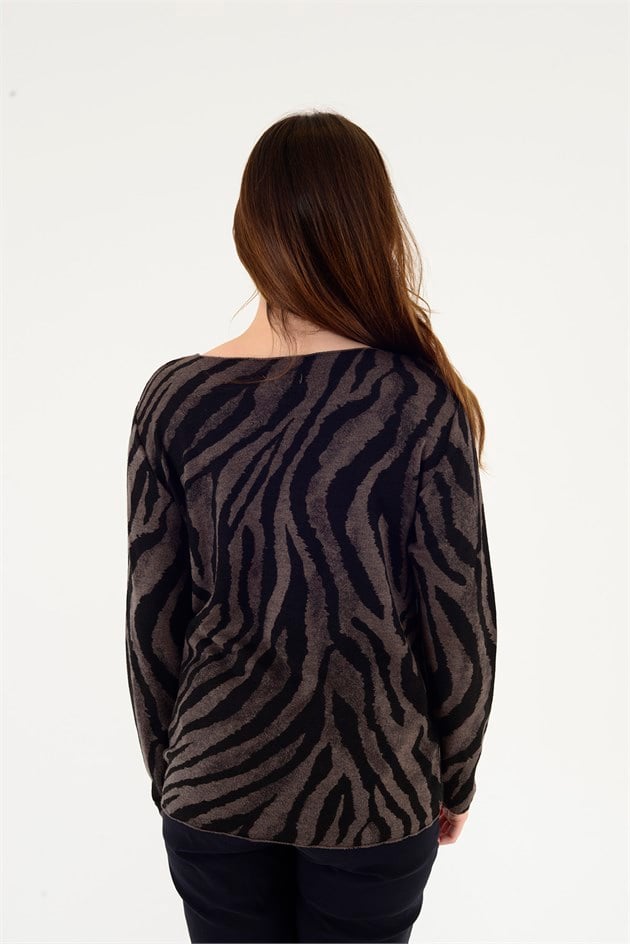1202 ZEBRA DESEN BLUZ