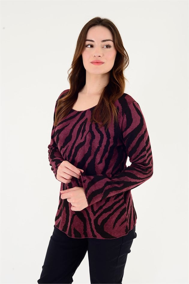 1202 ZEBRA DESEN BLUZ