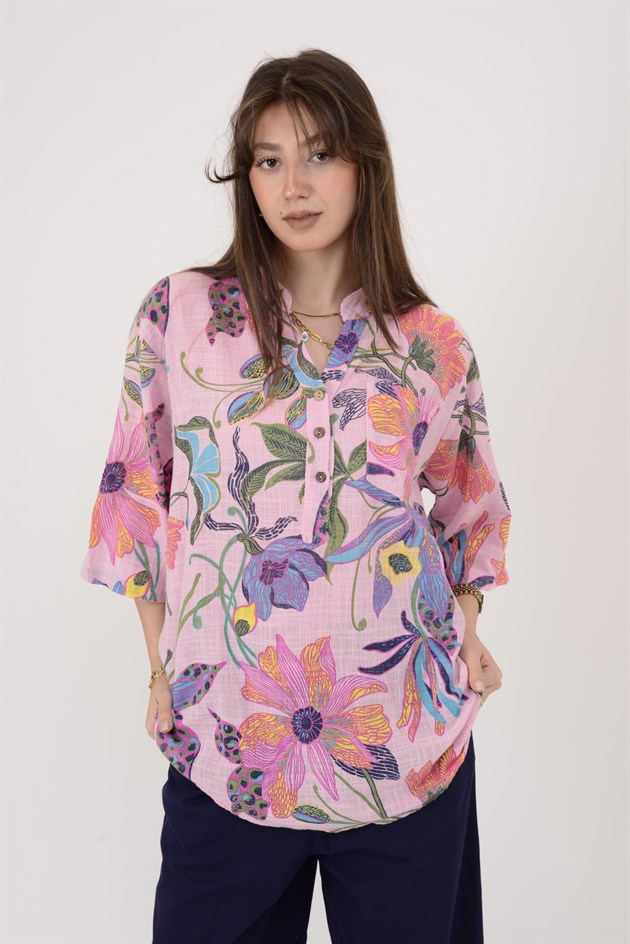 12038 ZAMBAK DESEN GÖMLEK