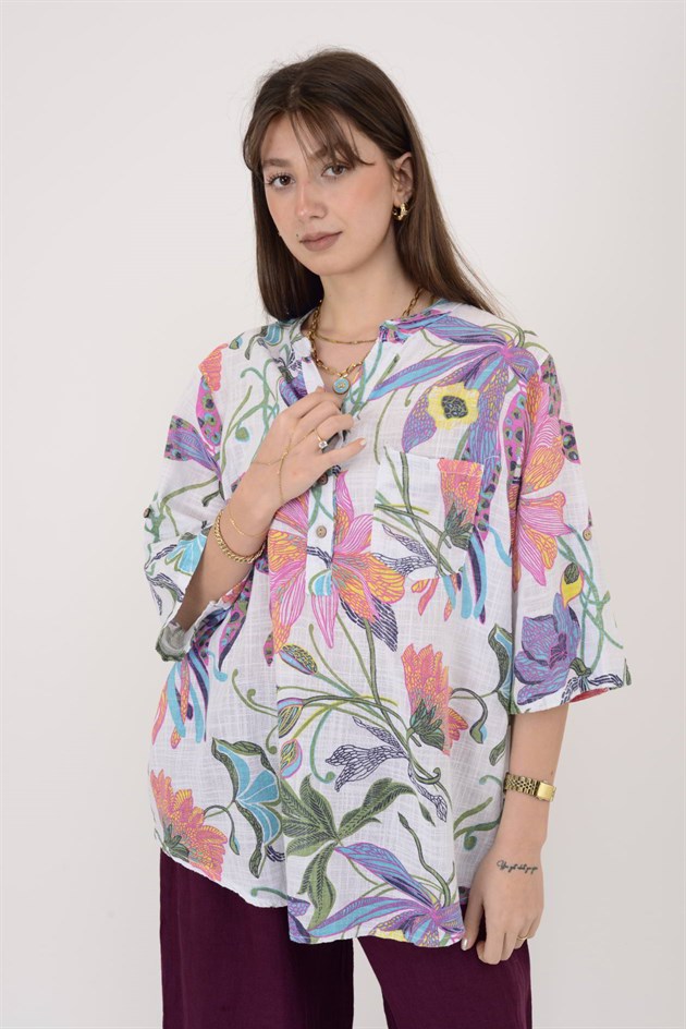 12038 ZAMBAK DESEN GÖMLEK