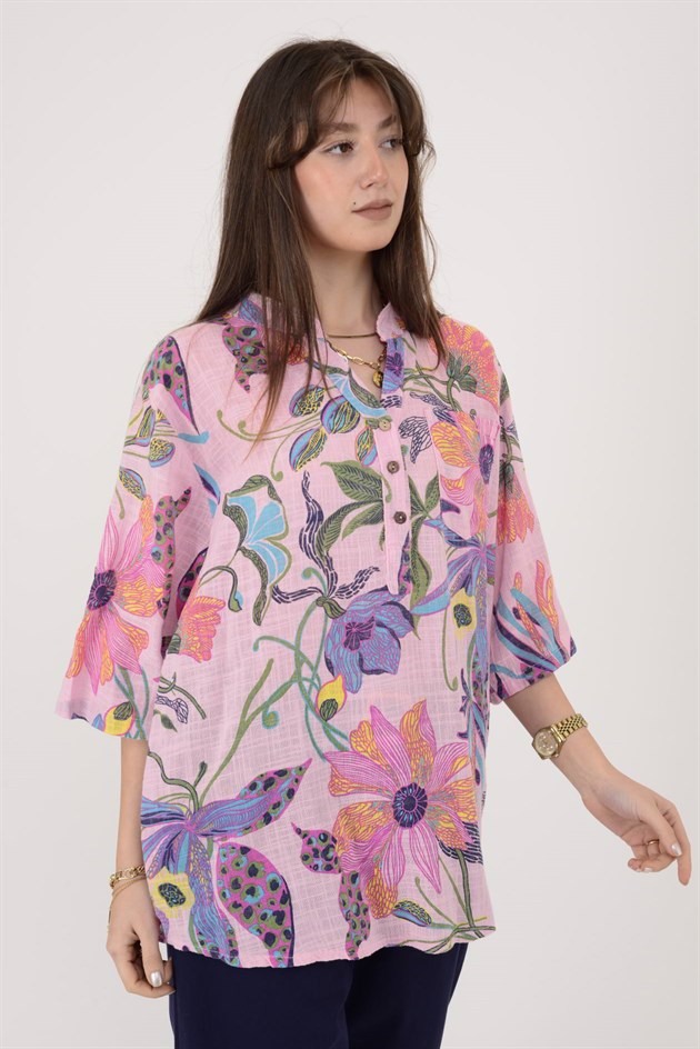 12038 ZAMBAK DESEN GÖMLEK