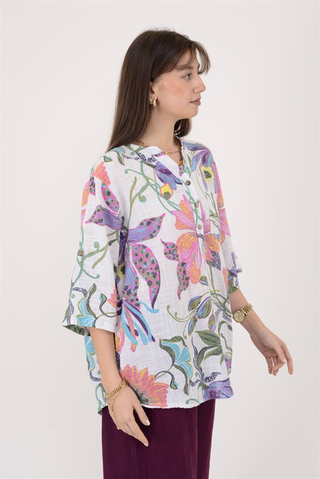 12038 ZAMBAK DESEN GÖMLEK