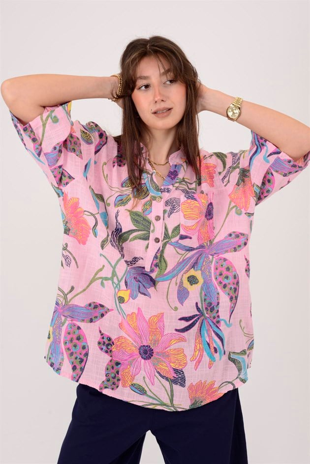 12038 ZAMBAK DESEN GÖMLEK