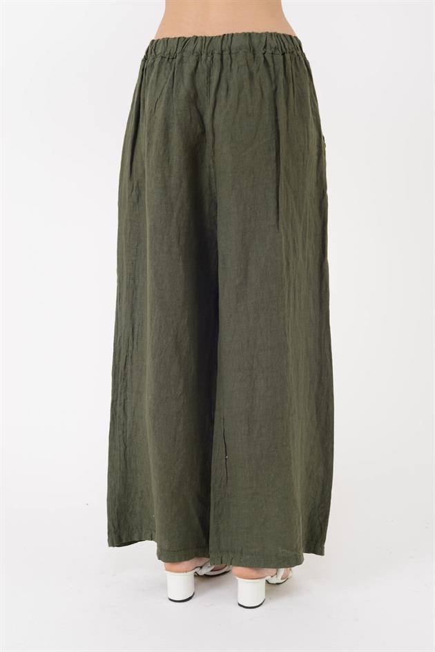 14065 CEP DETAYLI KETEN PANTOLON