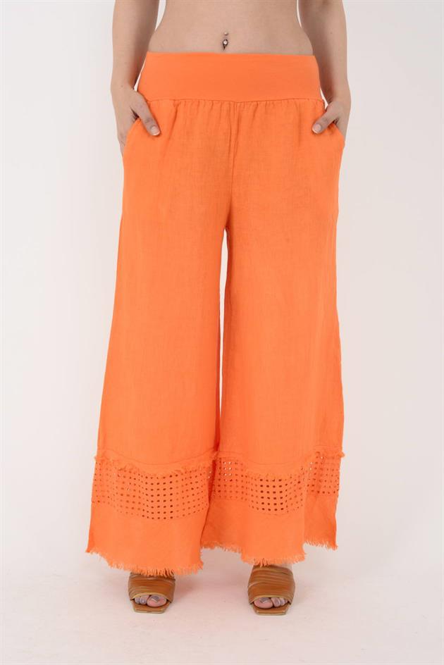 15-84 FİSTO DETAYLI KETEN PANTOLON