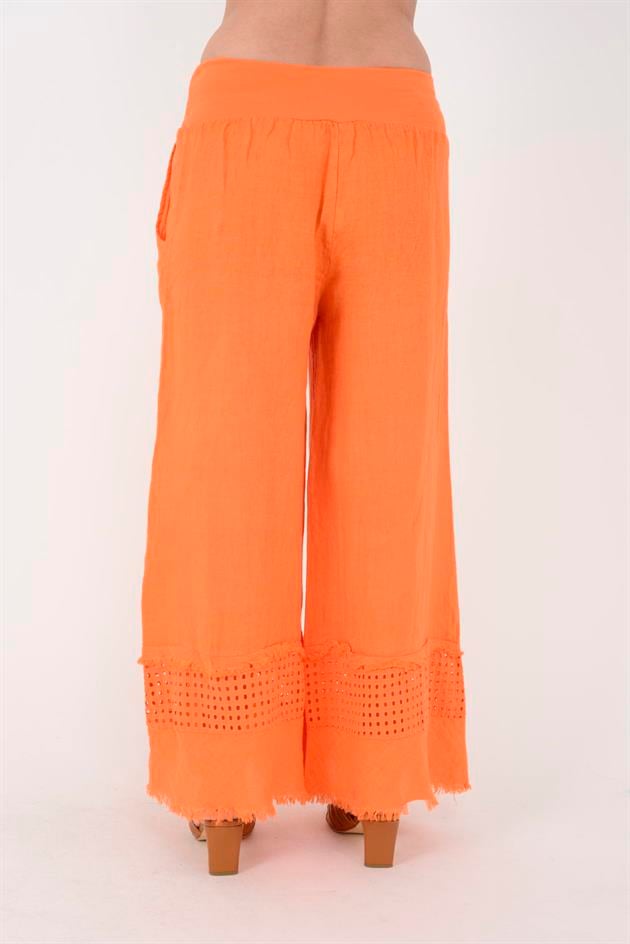 15-84 FİSTO DETAYLI KETEN PANTOLON