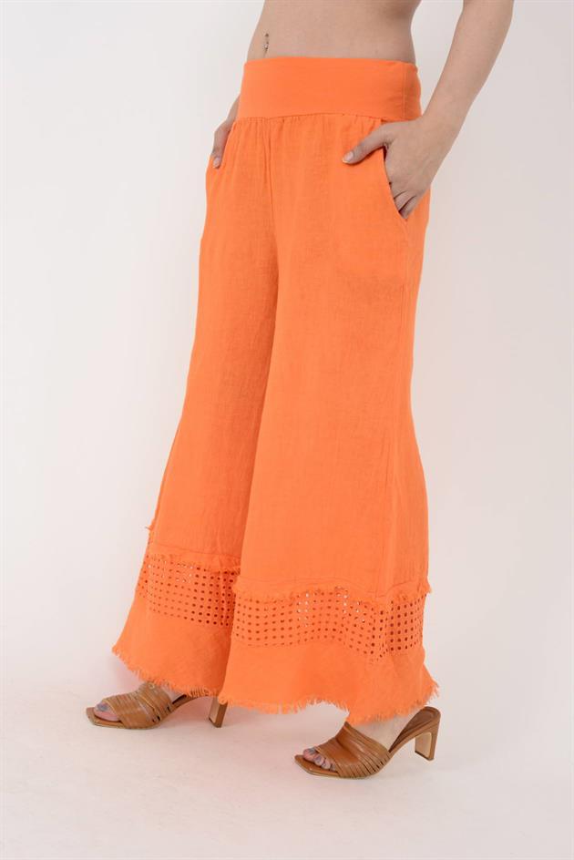 15-84 FİSTO DETAYLI KETEN PANTOLON