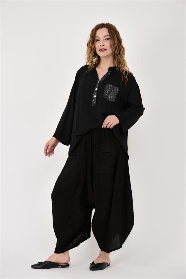 15451U PAYET DETAYLI GÖMLEK