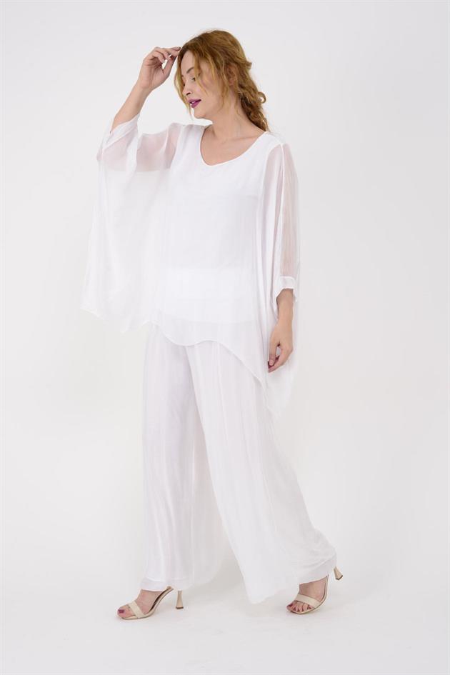 1688 YARASA KOL İPEK BLUZ