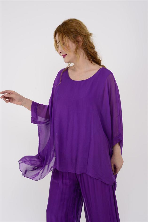 1688 YARASA KOL İPEK BLUZ