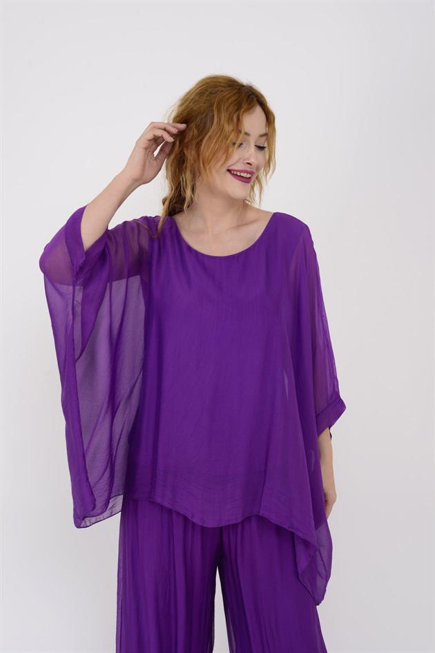 1688 YARASA KOL İPEK BLUZ