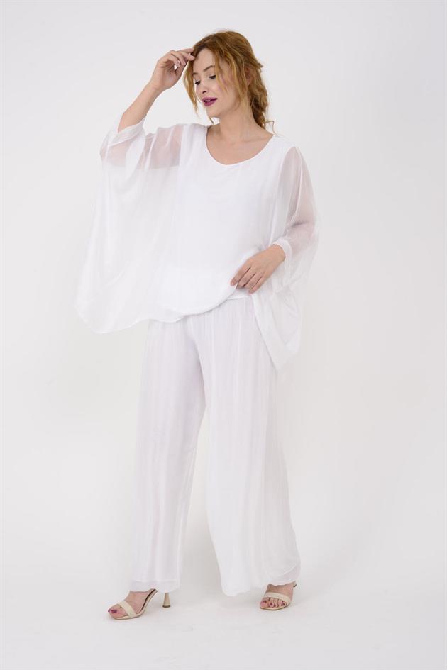 1688 YARASA KOL İPEK BLUZ