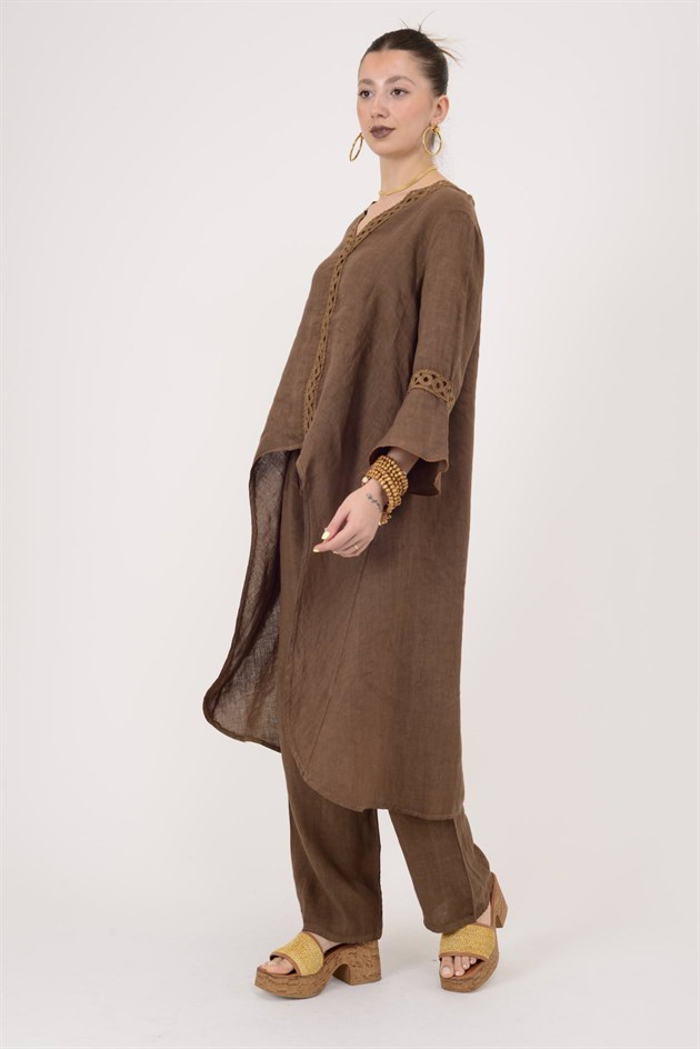 18361 AJUR DETAYLI 2Lİ KETEN TAKIM