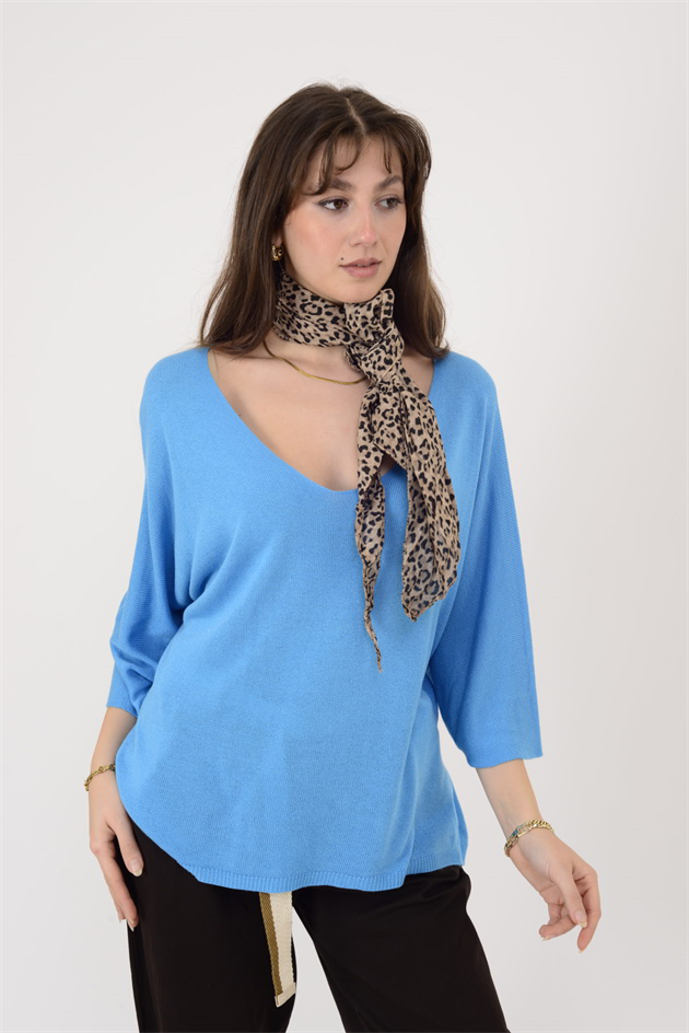 19004 V YAKA TRİKO BLUZ