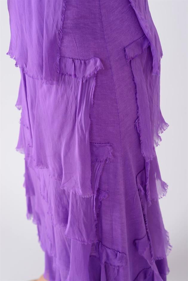 2031 KAT KAT İPEK ELBİSE