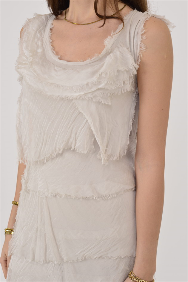 2031 KAT KAT İPEK ELBİSE