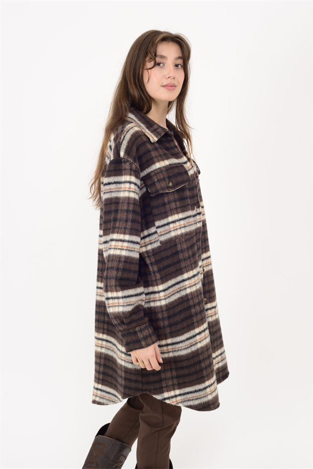 20436 ODUNCU KISA GÖMLEK ELBİSE