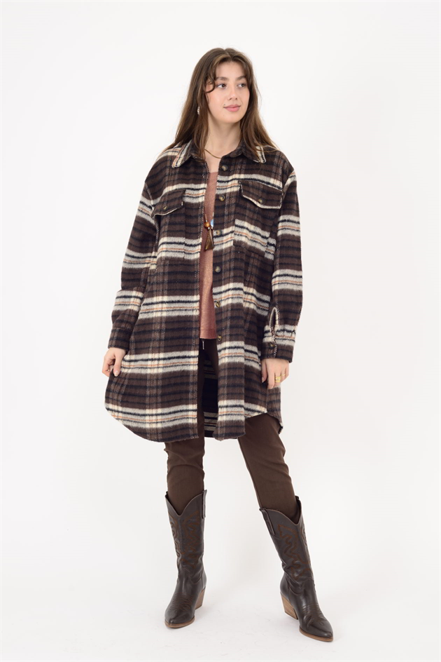 20436 ODUNCU KISA GÖMLEK ELBİSE