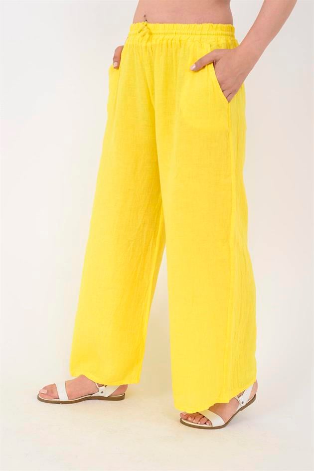 2051 CEP DETAYLI KETEN PANTOLON