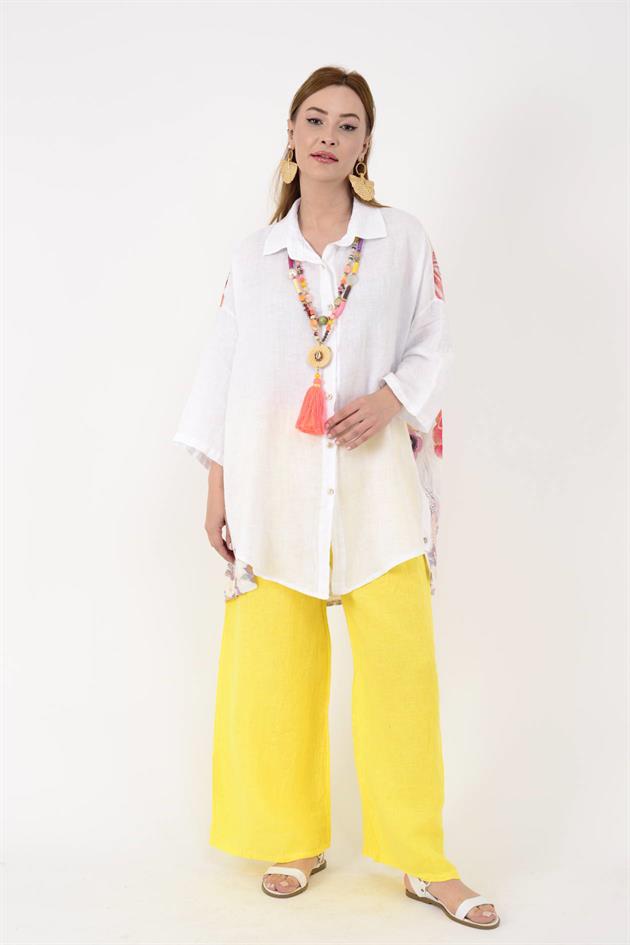 2051 CEP DETAYLI KETEN PANTOLON