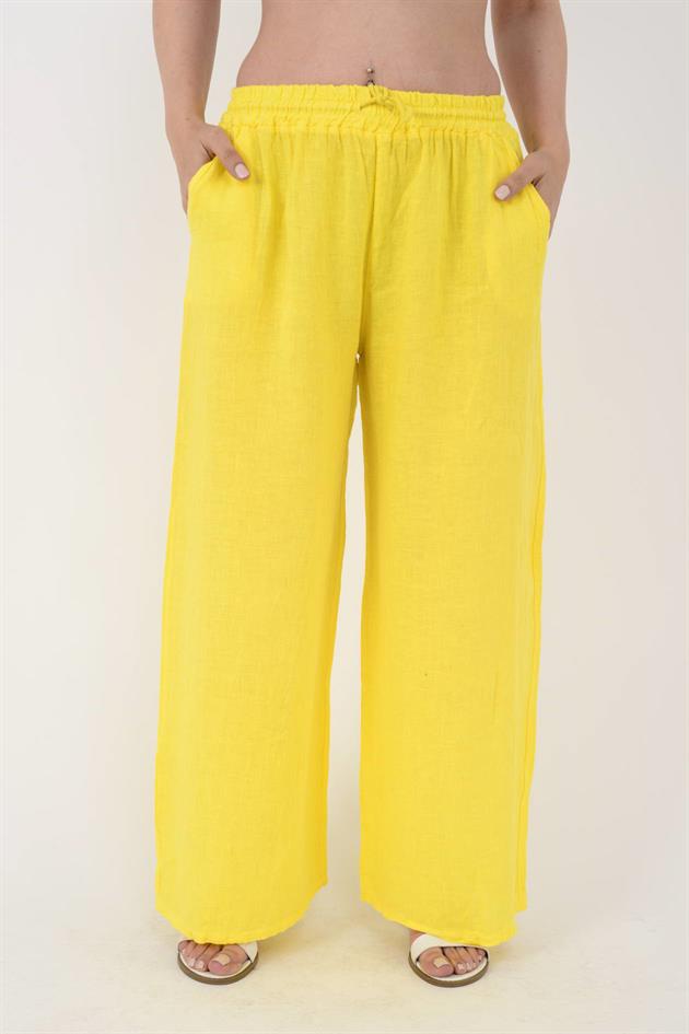 2051 CEP DETAYLI KETEN PANTOLON