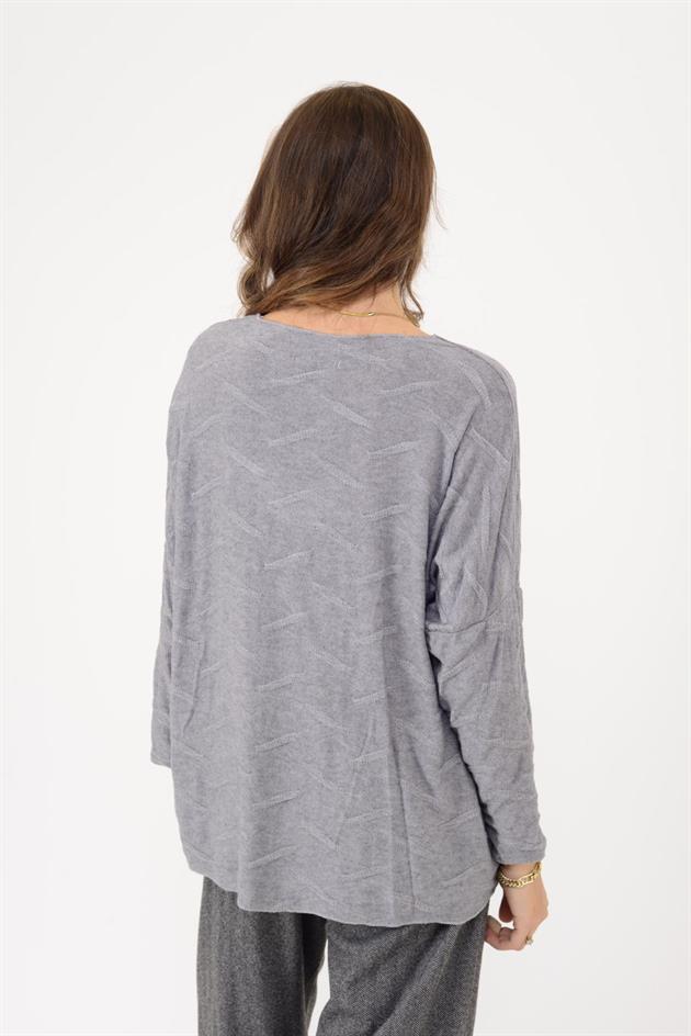 2066 KABARTMA DETAYLI V YAKA TRİKO