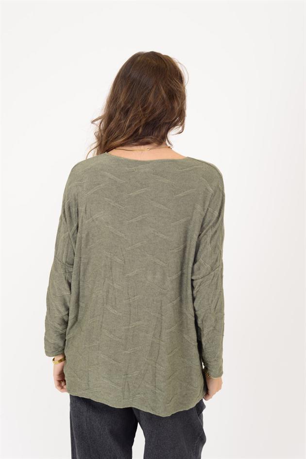 2066 KABARTMA DETAYLI V YAKA TRİKO