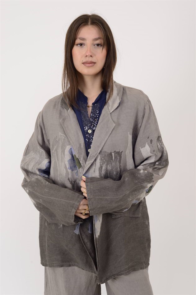 21-90 SPLASH ÇİÇEK DESEN 2Lİ KETEN TAKIM