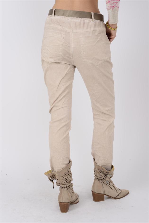 21668 KEMER DETAYLI GABARDİN PANTOLON