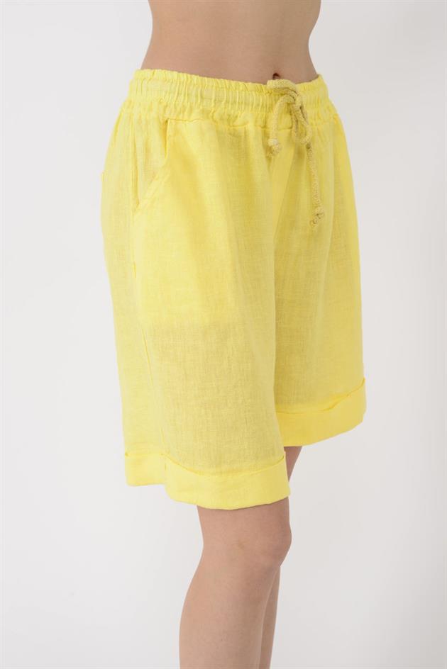 21837 BELDEN BAĞLAMALI KETEN ŞORT