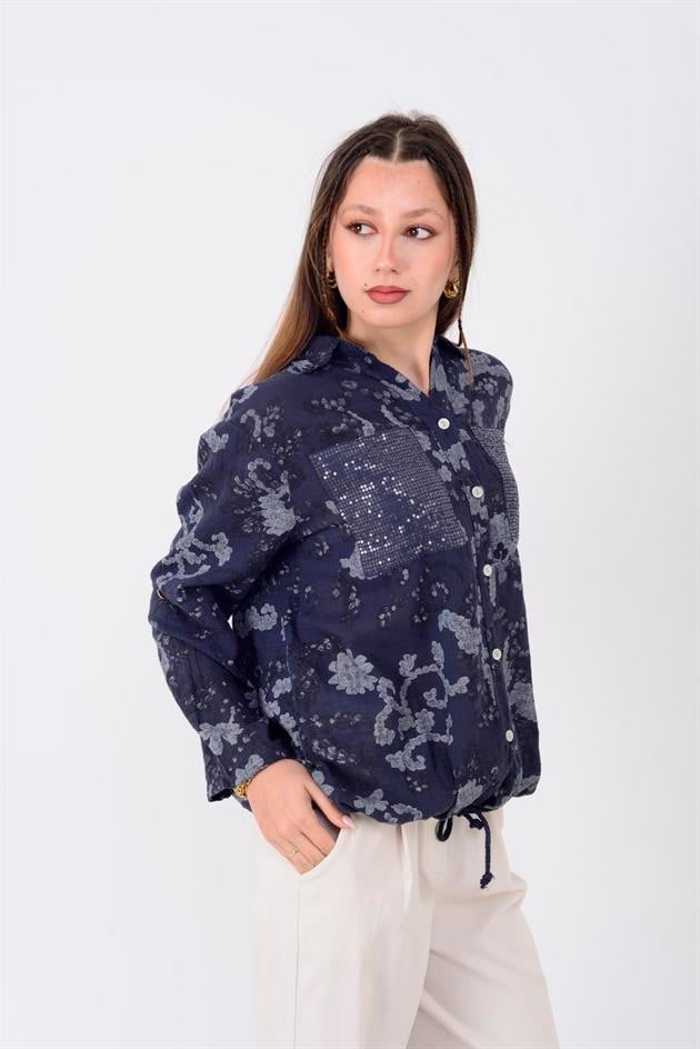 22007-9 PAYET DETAYLI GÖMLEK