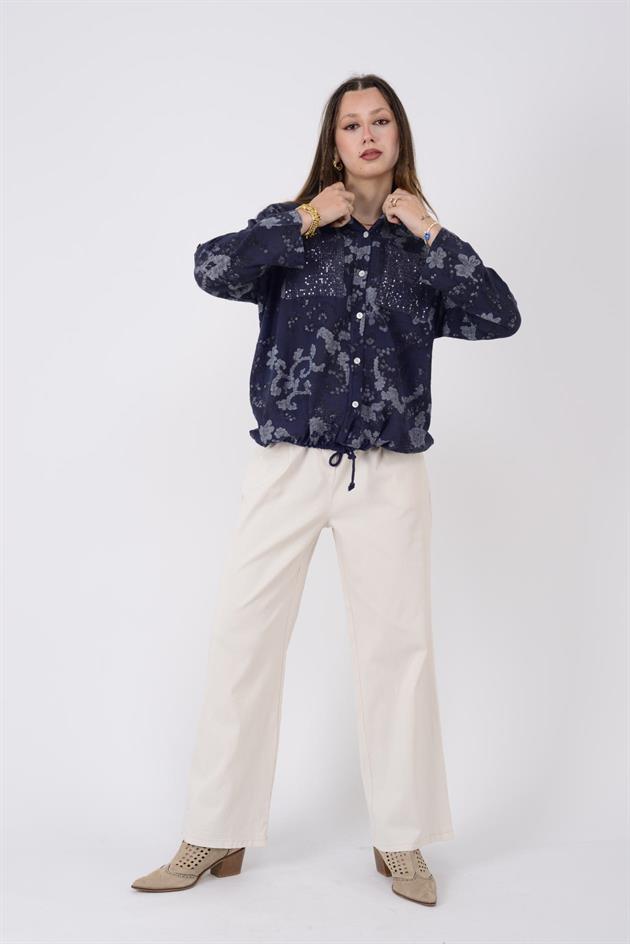 22007-9 PAYET DETAYLI GÖMLEK